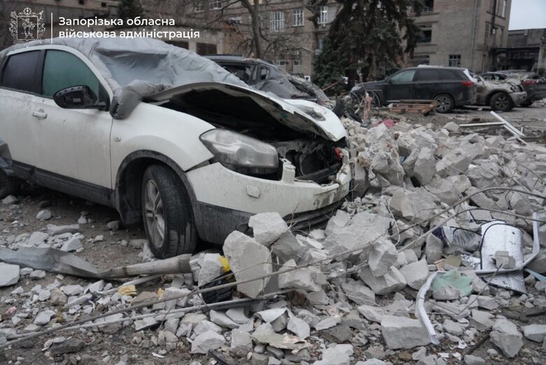 Наслідки удару РФ по Запоріжжю 10 грудня 2024 року