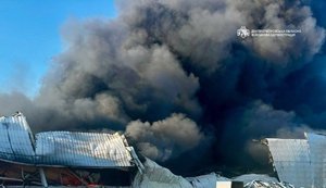 Occupiers attacked town of Samar in Dnipropetrovsk region twice: warehouses containing agricultural machinery caught fire. PHOTO