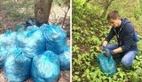 Екоактивіст із Києва за час карантину очистив ліс від двох з половиною тонн сміття. ФОТО