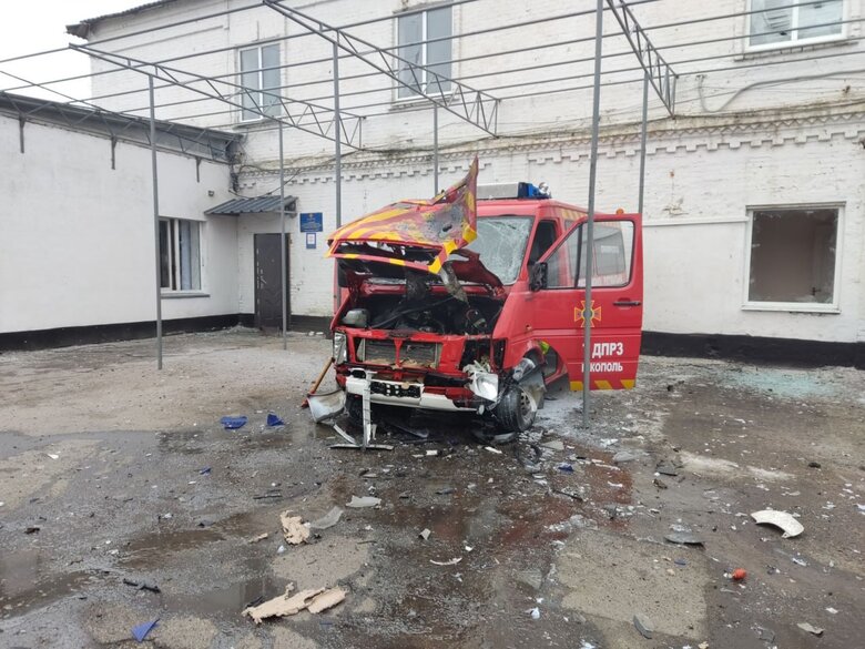 Наслідки ворожих ударів по пожежних частинах