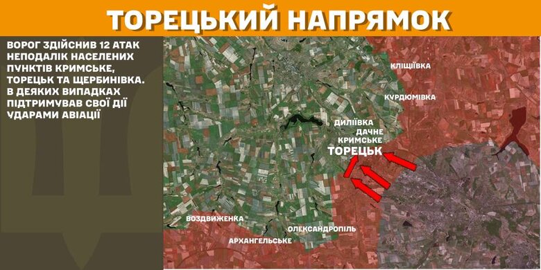 Росіяни атакували на 11 напрямках