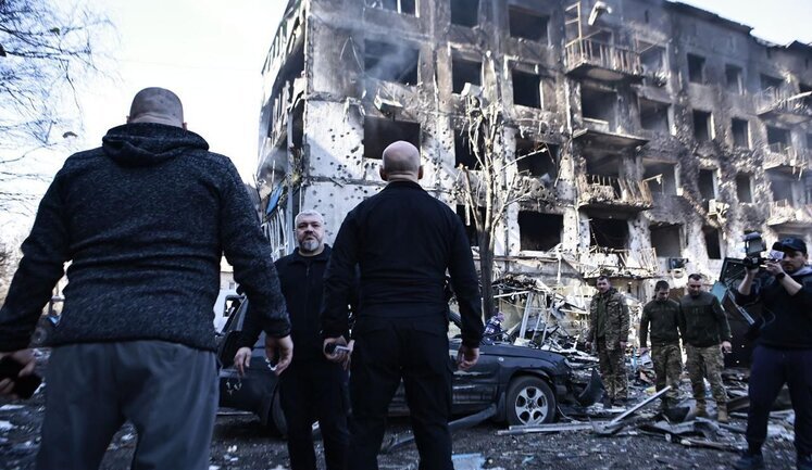 Consequences of Russian ballistic missile strike on Dobropillia. PHOTOS