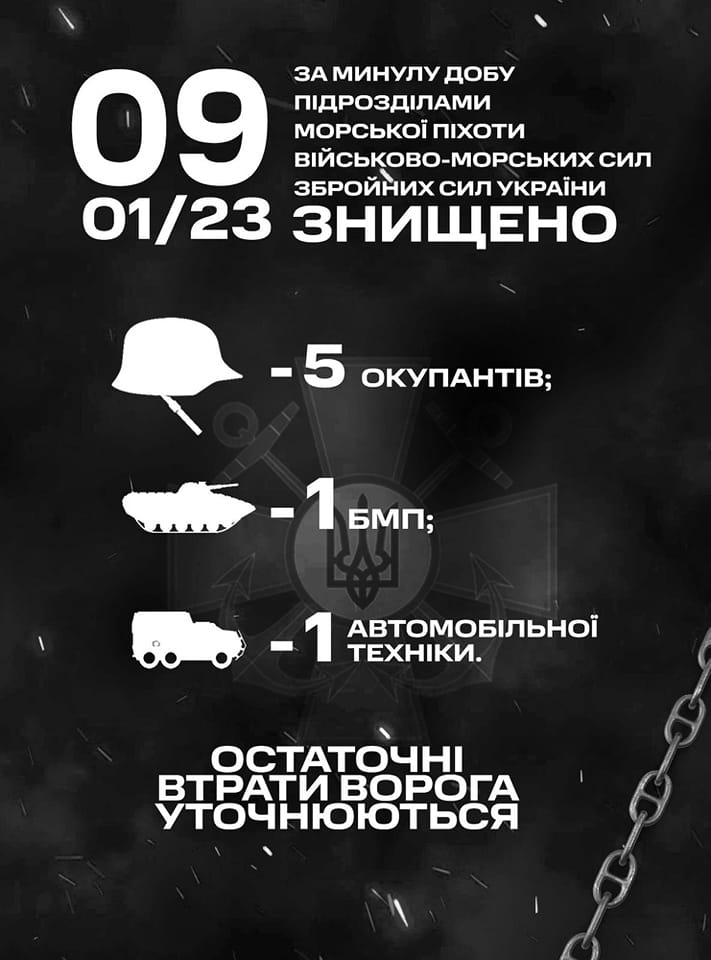 Минулої доби морпіхи знищили 5 окупантів, БМП та вантажівку, - ВМС 01
