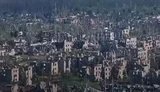 Chasiv Yar reduced to ruins after Russian shelling: aerial reconnaissance troops of 18th NGU Brigade show destroyed city. VIDEO