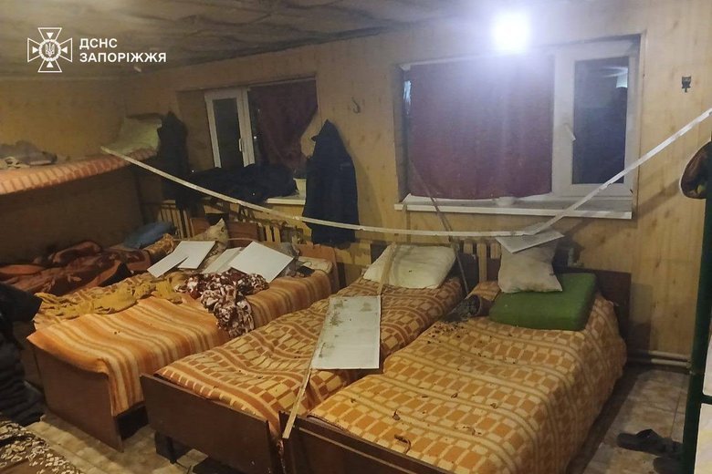 Rescue unit in Zaporizhzhia after shelling