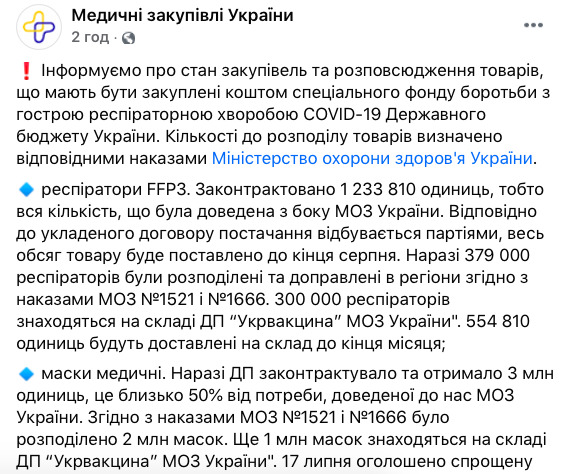 У лікарнях зайняті менш як 8% апаратів ШВЛ, - Медзакупівлі 01