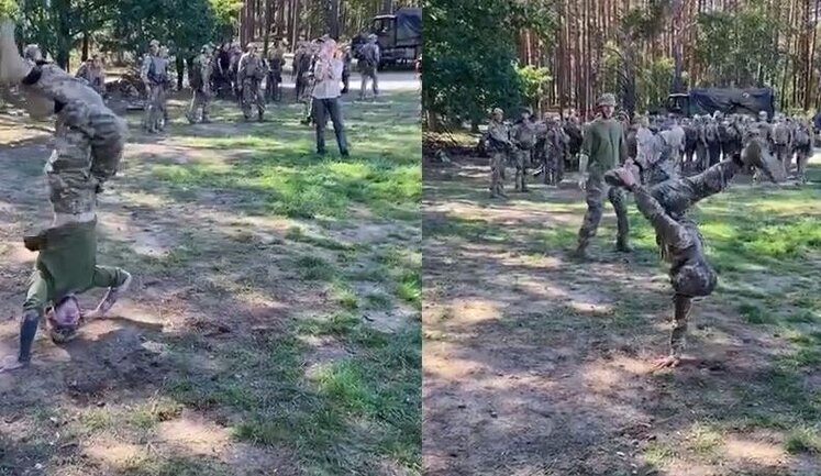 Бійці розважаються вуличними танцями під час відпочинку. ВIДЕО