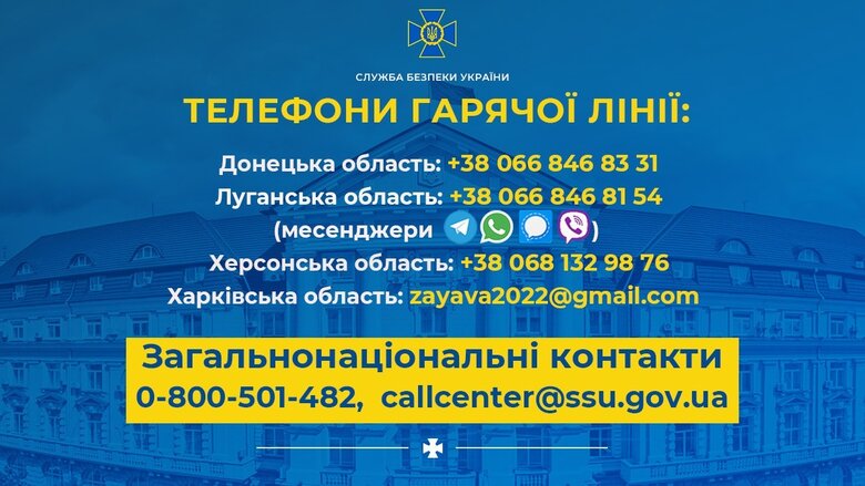 Мешканців деокупованих територій закликають повідомляти СБУ дані про воєнні злочини військ РФ 05
