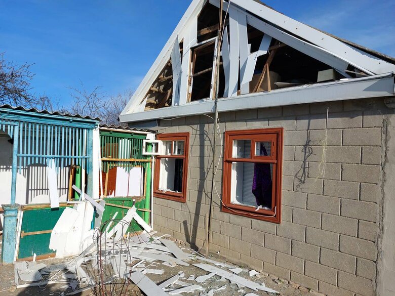 Последствия вражеского удара из ствольной артиллерии по Очакову 01