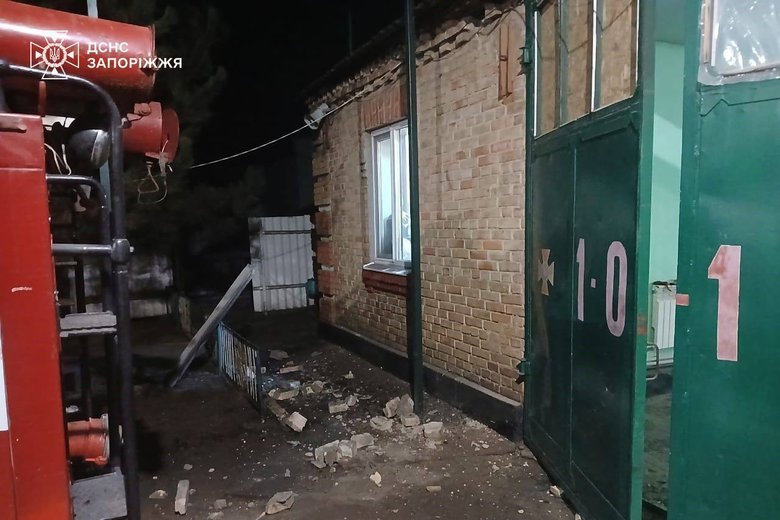 Rescue unit in Zaporizhzhia after shelling