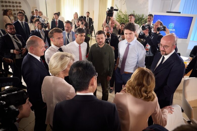 Володимир Зеленський, лідери країн G-7 та Європейського Союзу