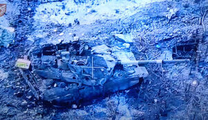 Fighters of 79th SAB with Javelin ATGM destroyed latest Russian T-90 "Proryv" tank. VIDEO