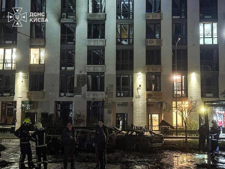 Russian drone strike on Kyiv apartment building kills two