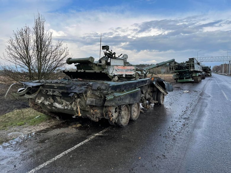 Destroyed Russian military equipment near Nizhyn, Chernihiv region 02