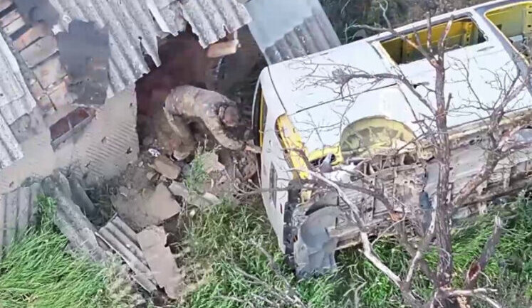 Running and hiding didn’t save occupiers from meeting drone. VIDEO