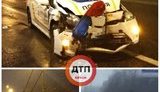 С начала суток в Киеве произошло три ДТП с участием патрульных автомобилей. ФОТОрепортаж