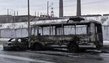 Страшная авария в Мариуполе - два &amp;quot;Ланоса&amp;quot; и автобус сгорели после столкновения. 5 человек погибло. ФОТОрепортаж.
