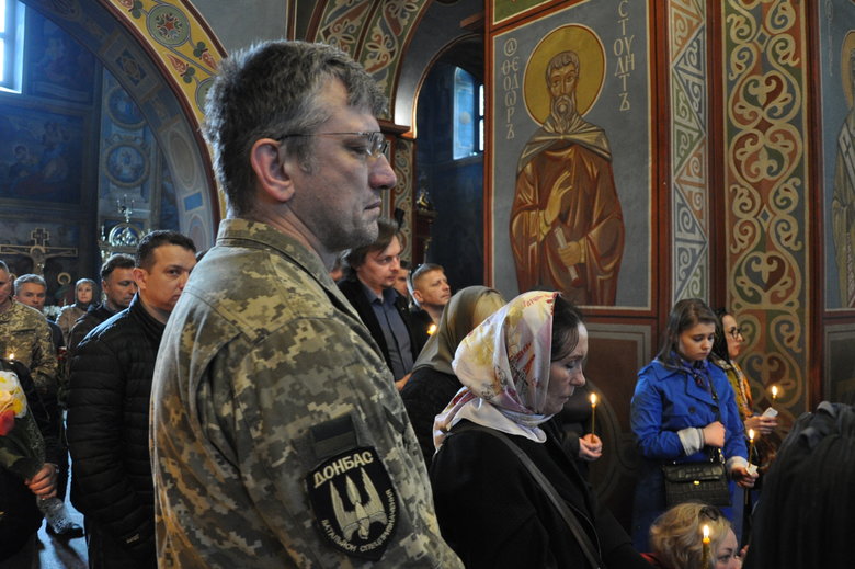 Farewell to cyborg paratrooper of 95th Brigade Ruslan Borovik, who died in battles with Russian occupiers in east, said goodbye in Kyiv 47