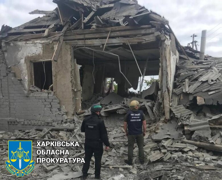 Consequences of enemy attack with guided aerial bomb on Kupiansk 01