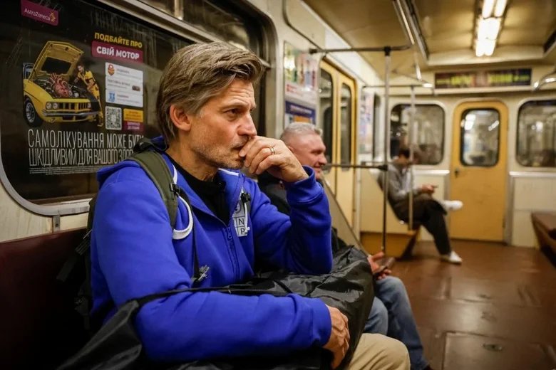 Nikolaj Koster-Waldau spent the night in the metro during his visit to Kyiv