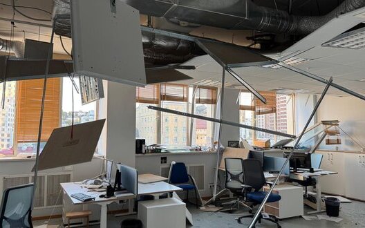 EU representative office building damaged as result of Russian Federation’s strike on Kyiv. PHOTOS