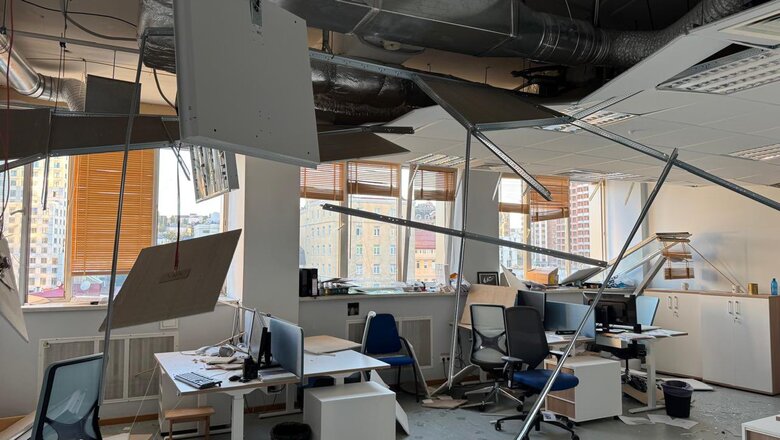 Russian strike on Kyiv on 28 August. EU representation damaged