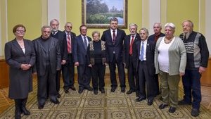 "Я очень уважаю то огромное дело, которое вы сделали для восстановления нашей независимости", - Порошенко на встрече по случаю 40-летия основания Украинской Хельсинкской группы. ФОТО