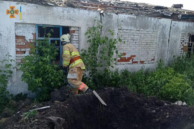 Ликвидирован пожар, вызванный вражеским обстрелом в Сумской области, - ГСЧС 01