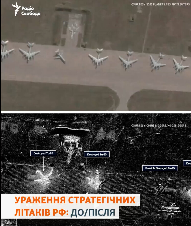 Последствия поражения авиабазы Белая в Иркутской области РФ