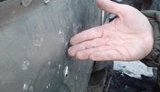 снаряд осколки повреждения