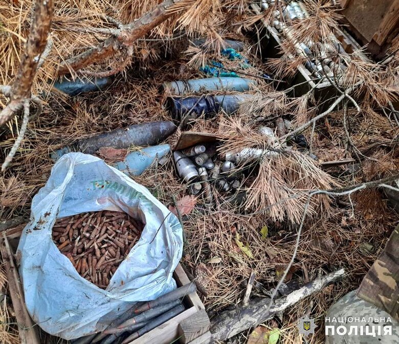 Mushroom picker found ammunition depot in forest in Zhytomyr region, - Ministry of Internal Affairs 02