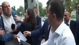 Речниця президента Мендель фізично завадила журналісту Андрушку поставити запитання Зеленському. ВІДЕО+ФОТО