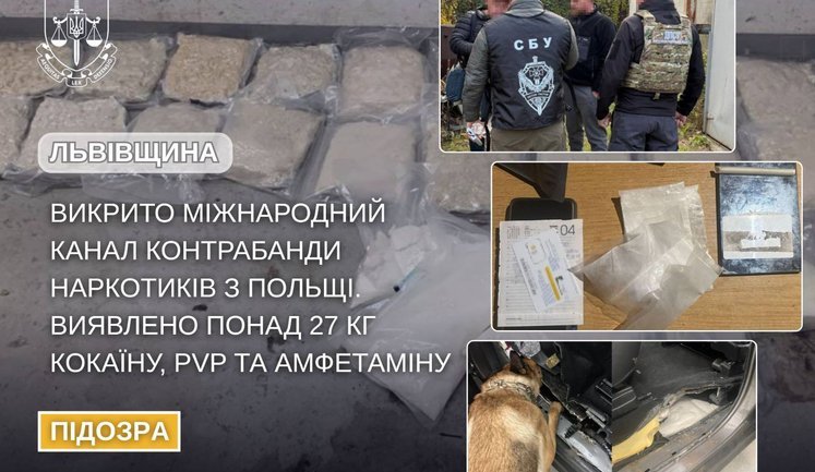 Разоблачен международный канал контрабанды наркотиков: обнаружено 27 килограммов кокаина, PVP и амфетамина. ФОТО