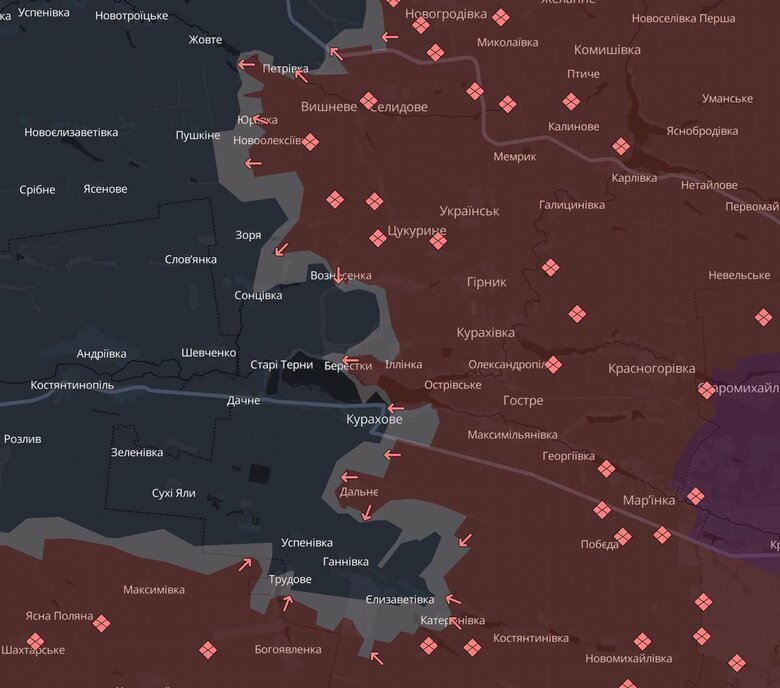 Карта просуввання ворога