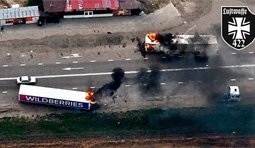 Дрони LUFTWAFFE спалили вантажівки Wildberries у Приморську