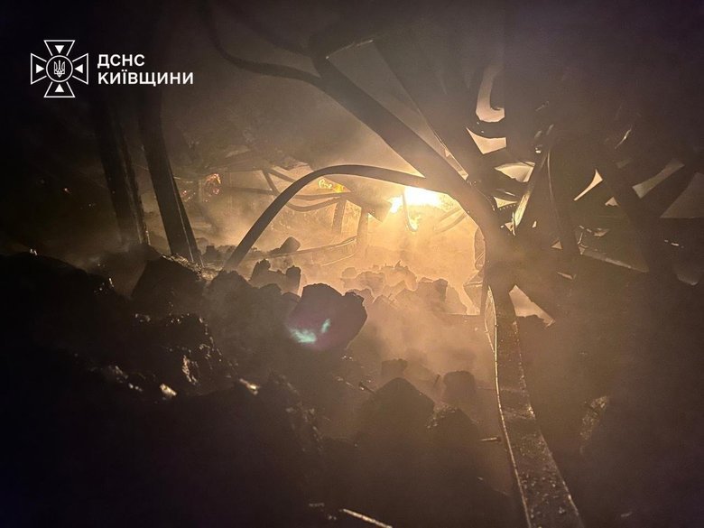 Shelling of warehouses in the Boryspil district