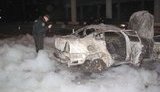 Ночью в Киеве взорвался автомобиль. ФОТО