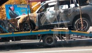 Білоруський спротив спалив машину голови Комітету судових експертиз у Мінську. ФОТО