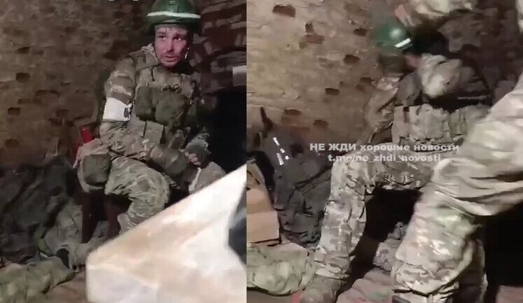 Російські командири б’ють підлеглого та намагаються вигнати його на позицію із укриття: "Бегом, сука! Бери, бл#дь, автомат! Сука #баная, беги!". ВIДЕО