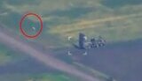 український дрон атакує ворожу рлс ястреб-ав