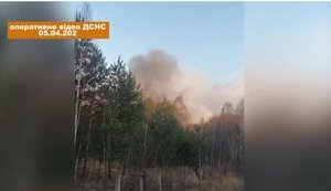 У зоні відчуження ЧАЕС гасять два вогнища лісової пожежі площею близько 25 га, - ДСНС. ВIДЕО