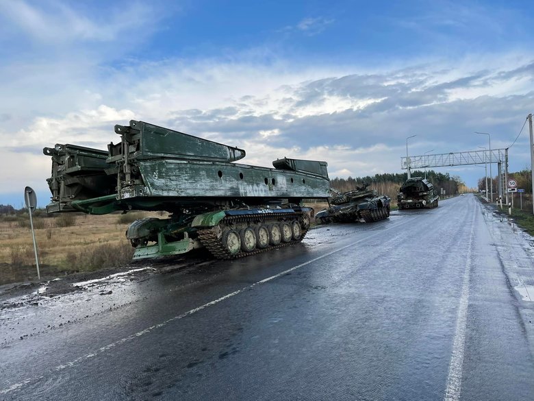 Destroyed Russian military equipment near Nizhyn, Chernihiv region 08