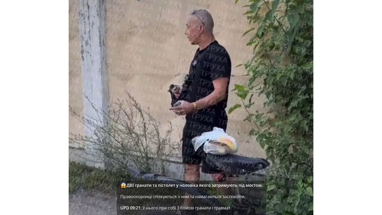In Cherkasy, a man threatens to detonate grenades under a bridge
