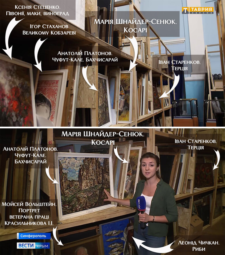 Ідентифіковано вже 80 робіт, викрадених росіянами з Херсонського художнього музею 04