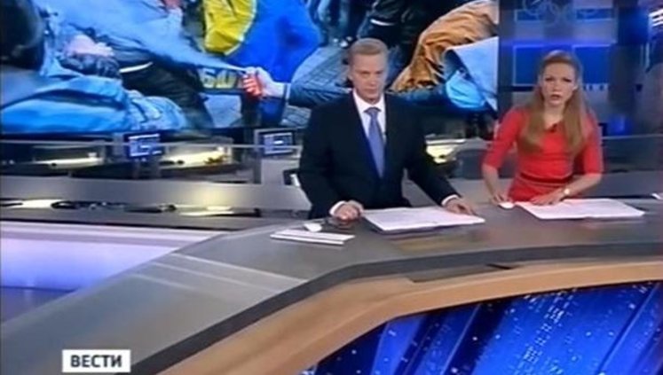 Российский государственный телеканал поймали на фальсификации сюжета про Евромайдан. ВИДЕО