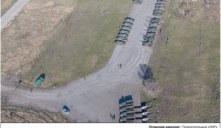 Militants tried to bring down OSCE drone recording Russian hardware amassed in Luhansk area. PHOTO