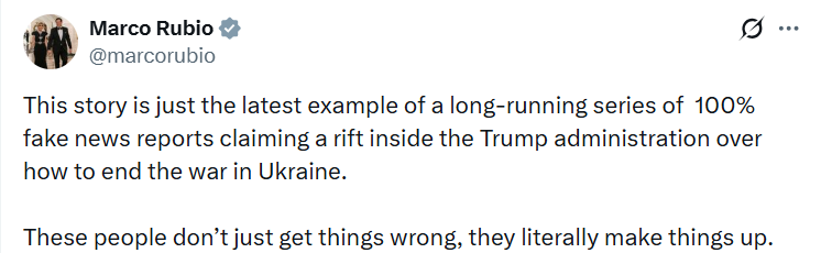 Рубіо заперечив, що Дрісколл казав про неминучу поразку України