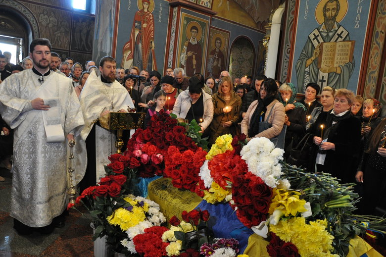 Farewell to cyborg paratrooper of 95th Brigade Ruslan Borovik, who died in battles with Russian occupiers in east, said goodbye in Kyiv 33