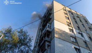 Враг атаковал Харьков дроном, повреждено общежитие и автомобили (обновлено). ФОТО