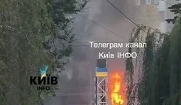 У Голосіївському районі Києва російський дрон влучив у кафе. ВIДЕО